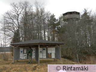 Urjala Kortejärvi lintutorni ja opastetaulu 6.4.2015 PRKuva.JPG